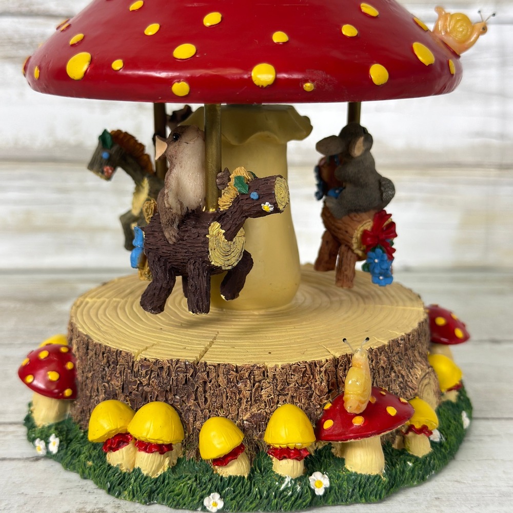 Fitz and Floyd Teeny Tiny Tails Mushroom Carousel 1998 Vintage 80/6 - Picture 4 of 5